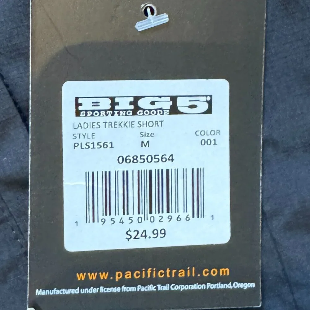 NWT Pacific Trail Black Trekkie Short - Picture 11 of 15